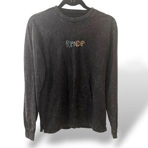 Ripndip T Shirt Mens Small Long Sleeve Crew Neck Vintage Wash Embroidered Logo